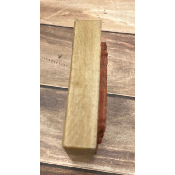 1995 PSX K-1660 NOW DASHER NOW DANCER CHRISTMAS REINDEER WOOD MOUNT RUBBER STAMP - Picture 4 of 6